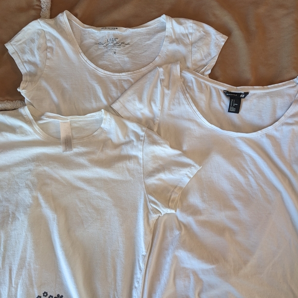 Lot of 3 Plain White T-Shirts - Picture 2 of 10